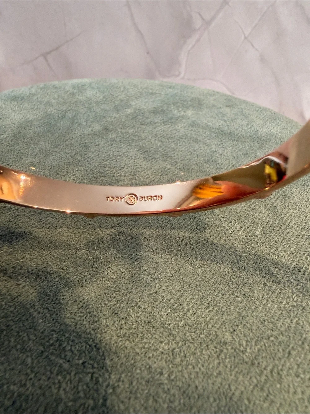 Tory Burch | Rose Gold & Crystal Accent Bangle Bracelet